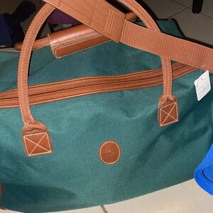 Polo Ralph Lauren Green and Brown Men's Duffle Travel Bag